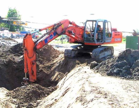 Lavoro scavo per fondazioni